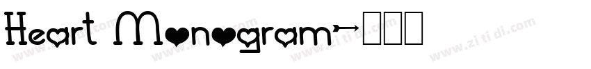Heart Monogram字体转换